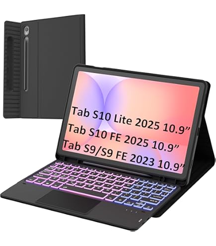 Androidタブレットアクセサリー Galaxy tab s9 Book Cover Keyboard Slim Amazon.com: Samsung Book Slim Keyboard Cover for Galaxy Tab